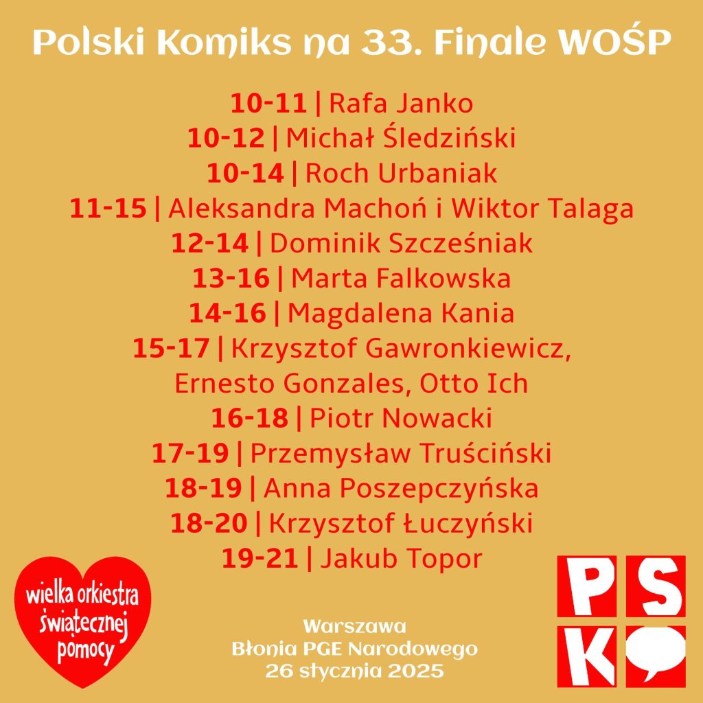 Twórcy komiksów wspierają 33. Finał WOŚP 2 Twórcy komiksów wspierają 33. Finał WOŚP 1