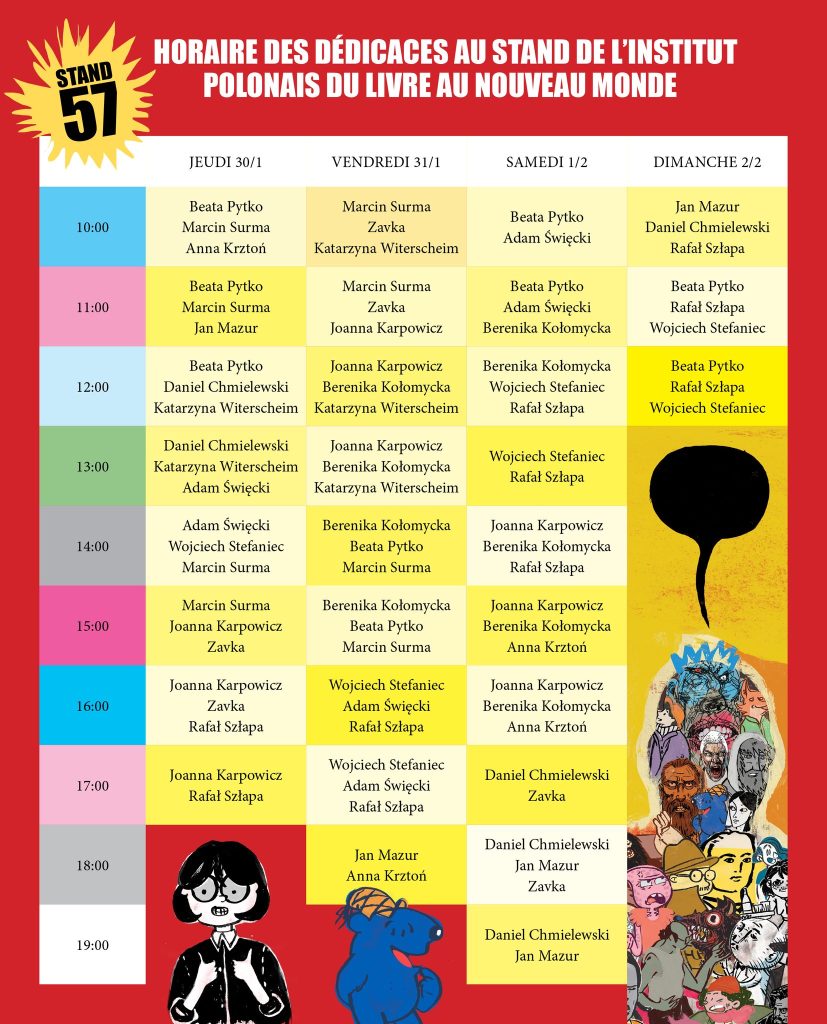 Harmonogram polskiej reprezentacji w Angoulême 1