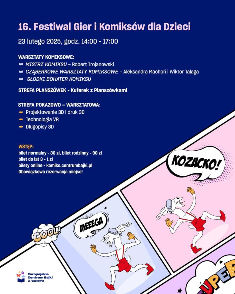 16 festiwal komiksó i gier w pacanowie