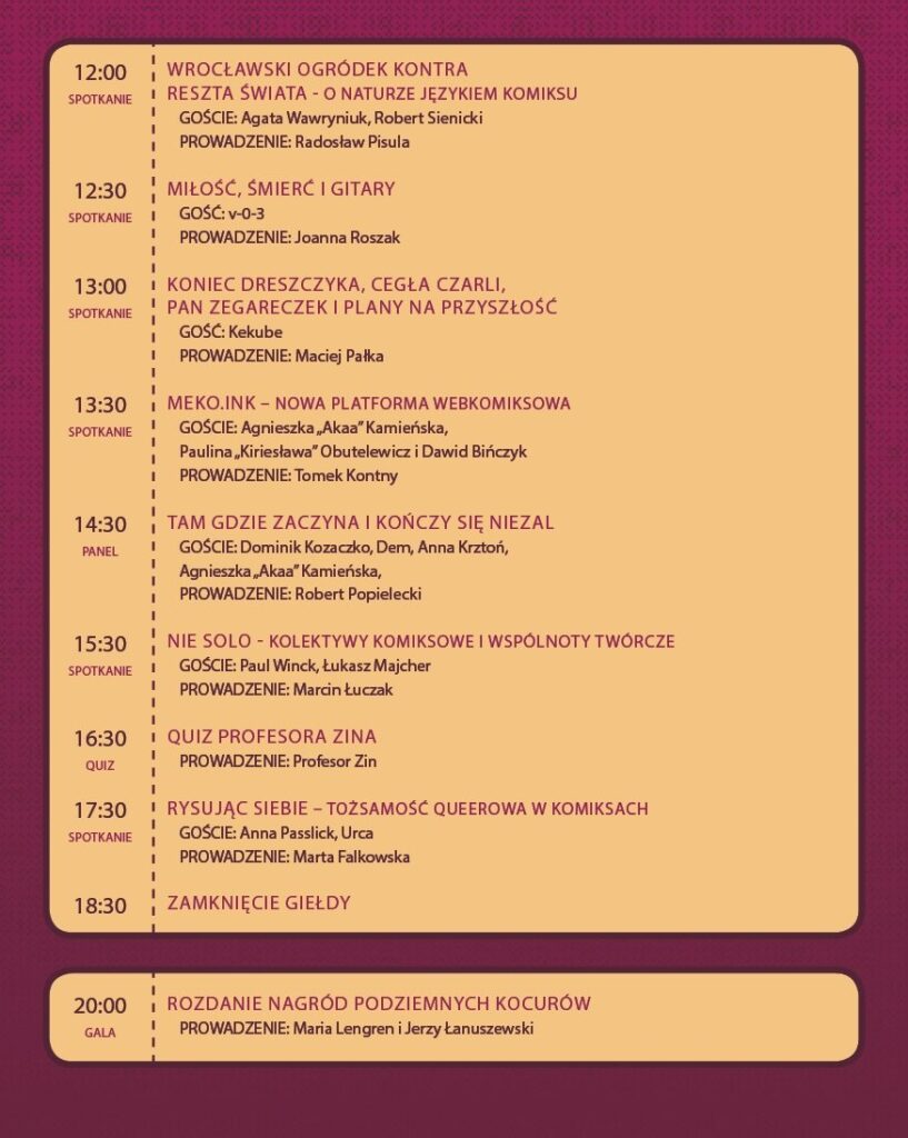 Podziemne Kocury 2026 Program 2