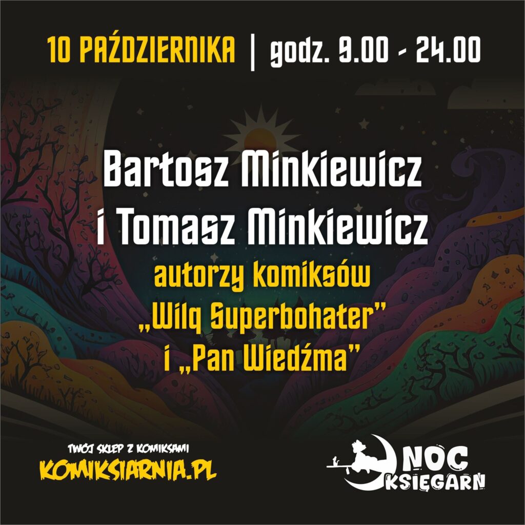 noc ksiegarn komiksiarnia