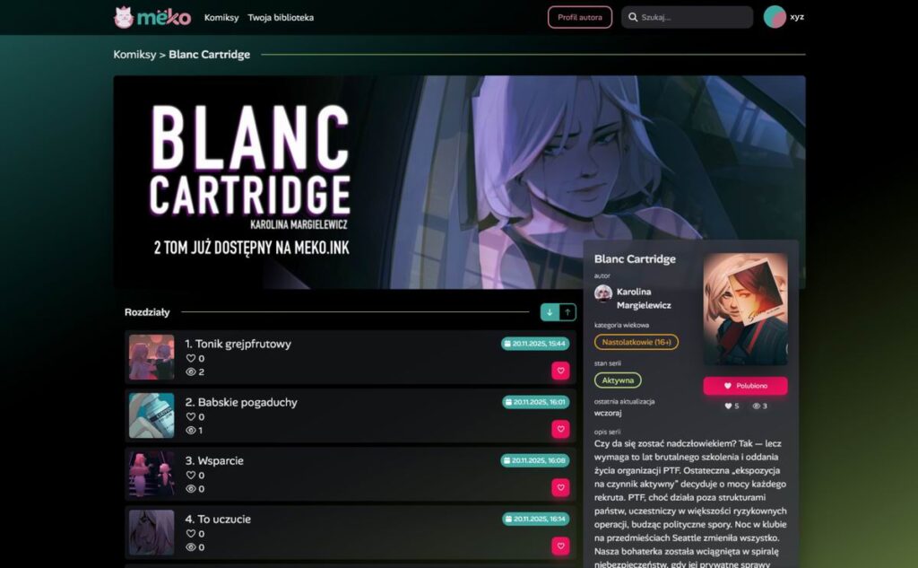 widok komiksu- Blanc C