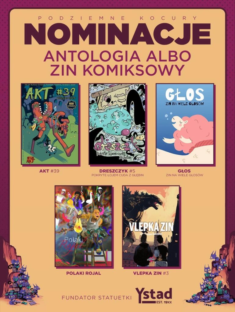 Ogłoszono nominacje do Nagród Podziemne Kocury 2025 1