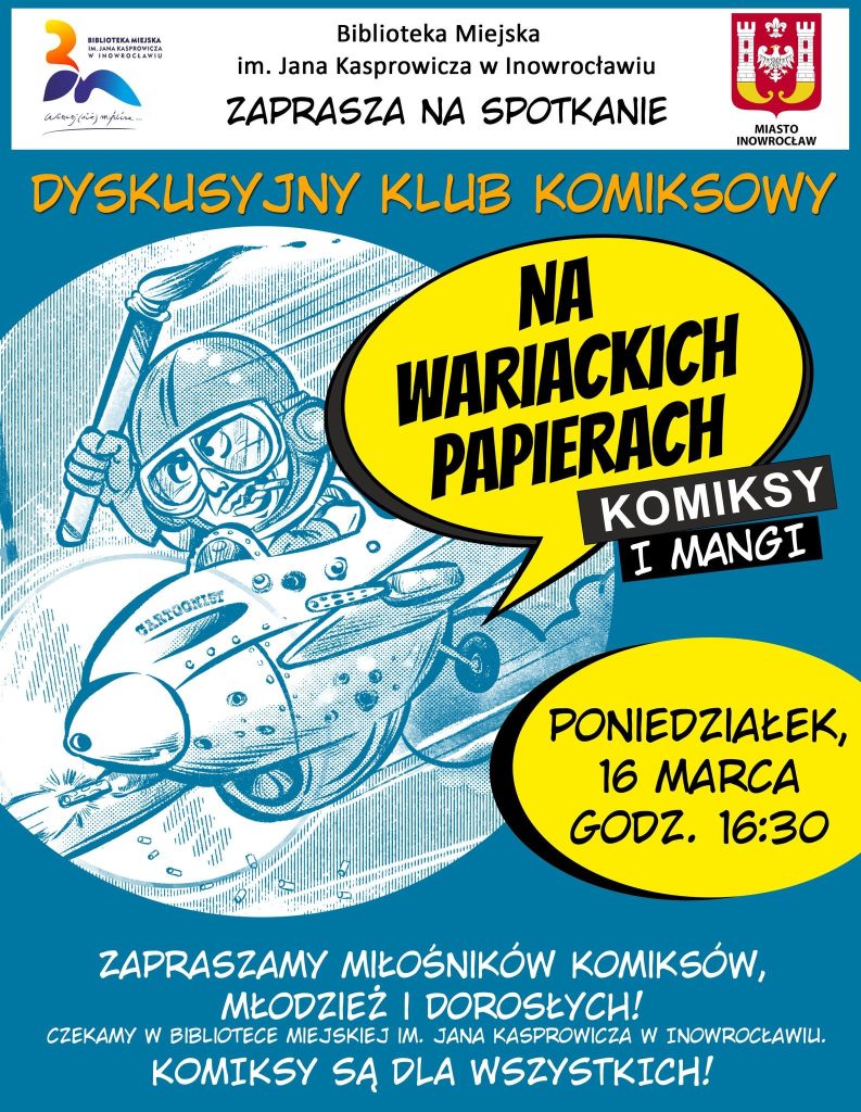 Spotkanie dyskusyjnego klubu komiksowego Na wariackich papierach